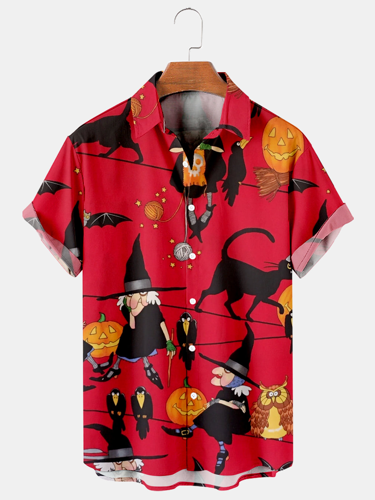 Happy Halloween Spoof Rubber Hawaiian Shirt