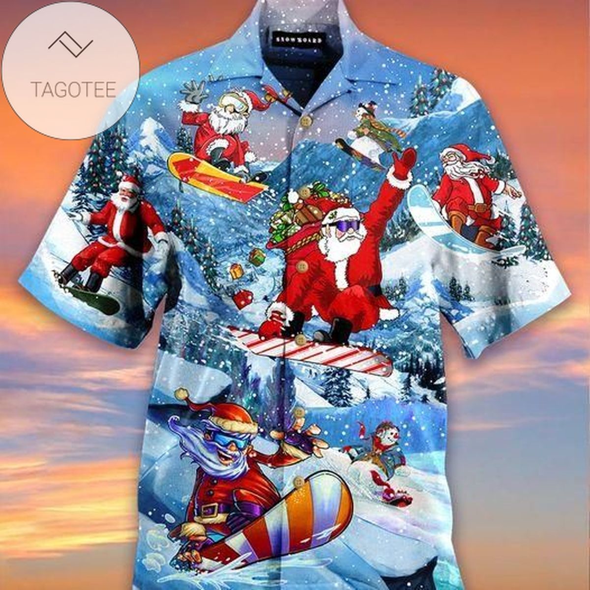 Happy Santa Claus Merry Christmas Red 2022 Authentic Hawaiian Aloha Shirts