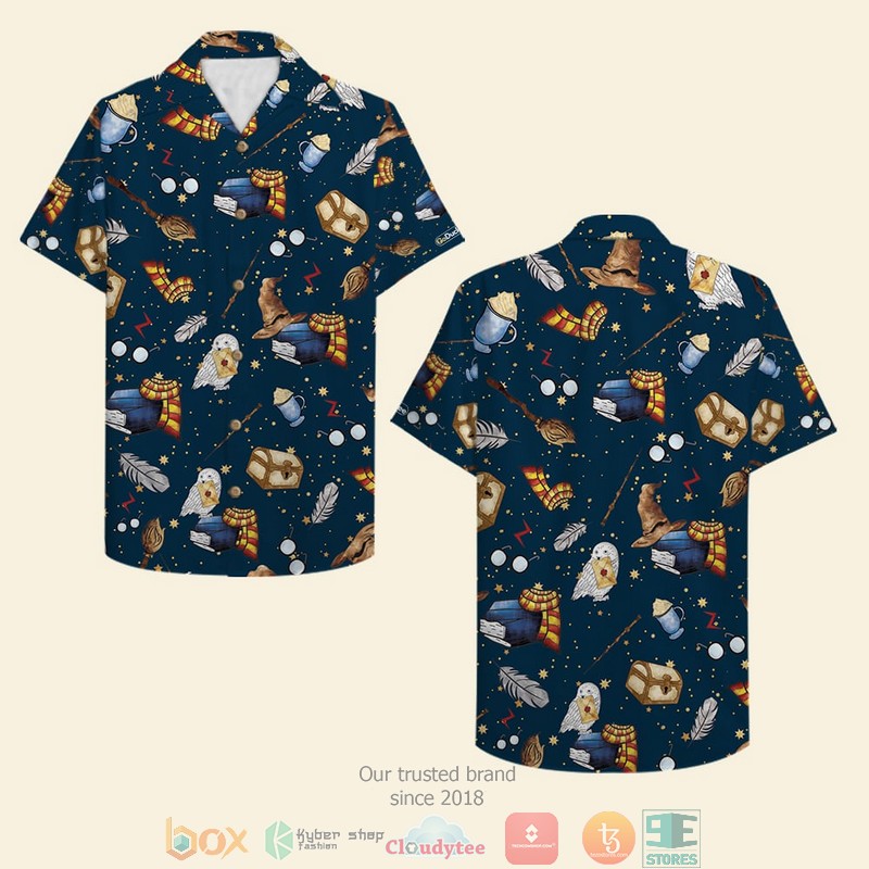 Harry Potter Blue Pattern Hawaiian Shirt