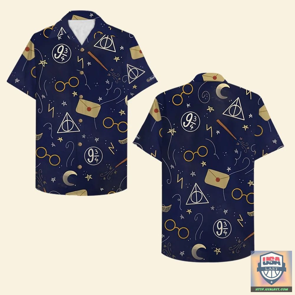 Harry Potter Glasses & Magic Stick Hawaiian Shirt