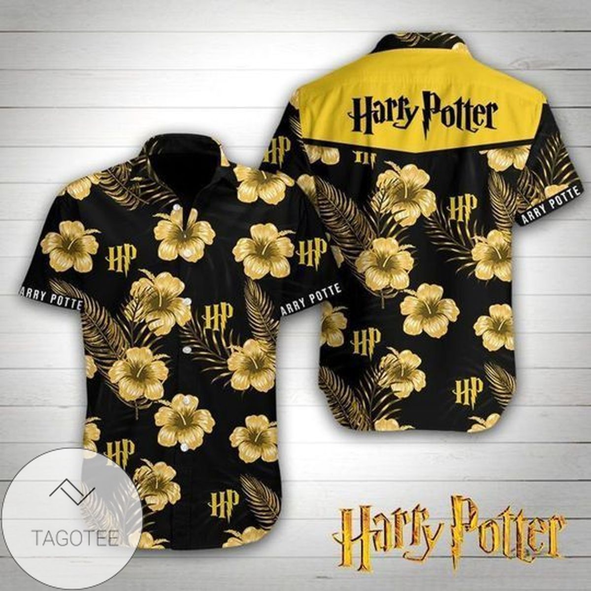 Harry Potter Hawaiian III Graphic Print Short Sleeve Hawaiian Casual Shirt