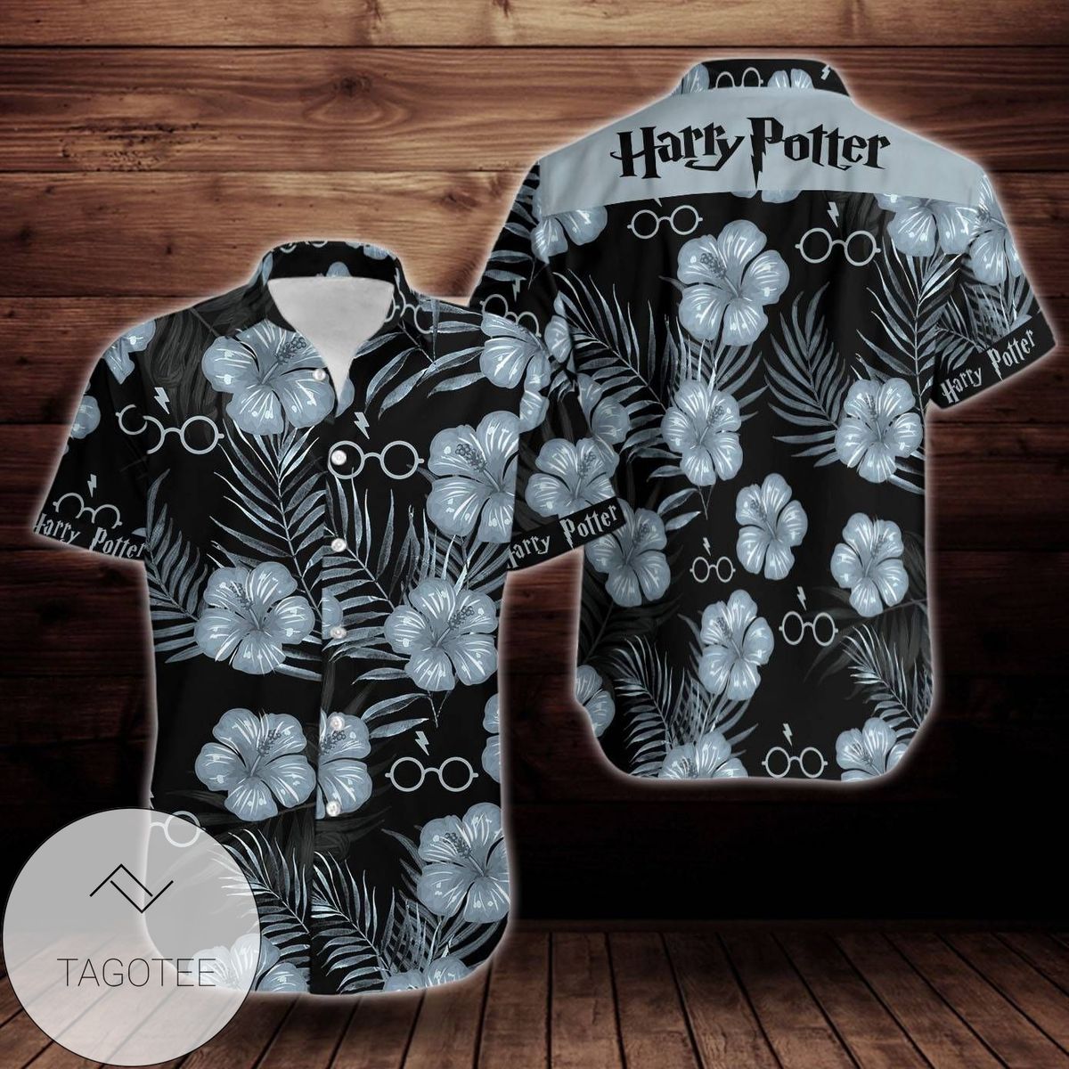 Harry Potter Hawaiian Graphic Print Short Sleeve Hawaiian Casual Shirt