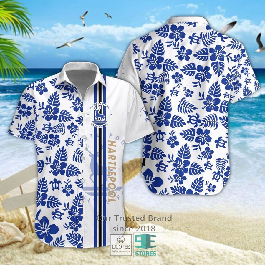 Hartlepool United Hibicus Hawaiian Shirt