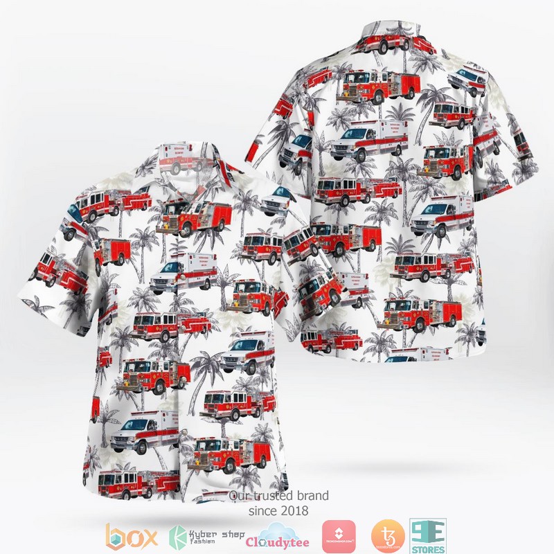 Harwood Heights Illinois Norwood Park Fire Protection District Hawaiian Shirt