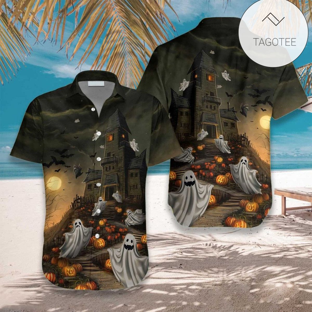 Haunted Houses Halloween Hawaiian Shirt