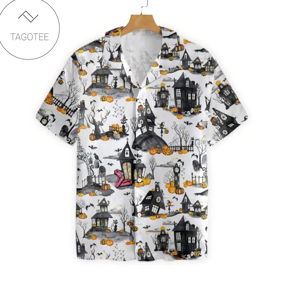 Haunted House For Ghost Halloween Hawaiian Shirt