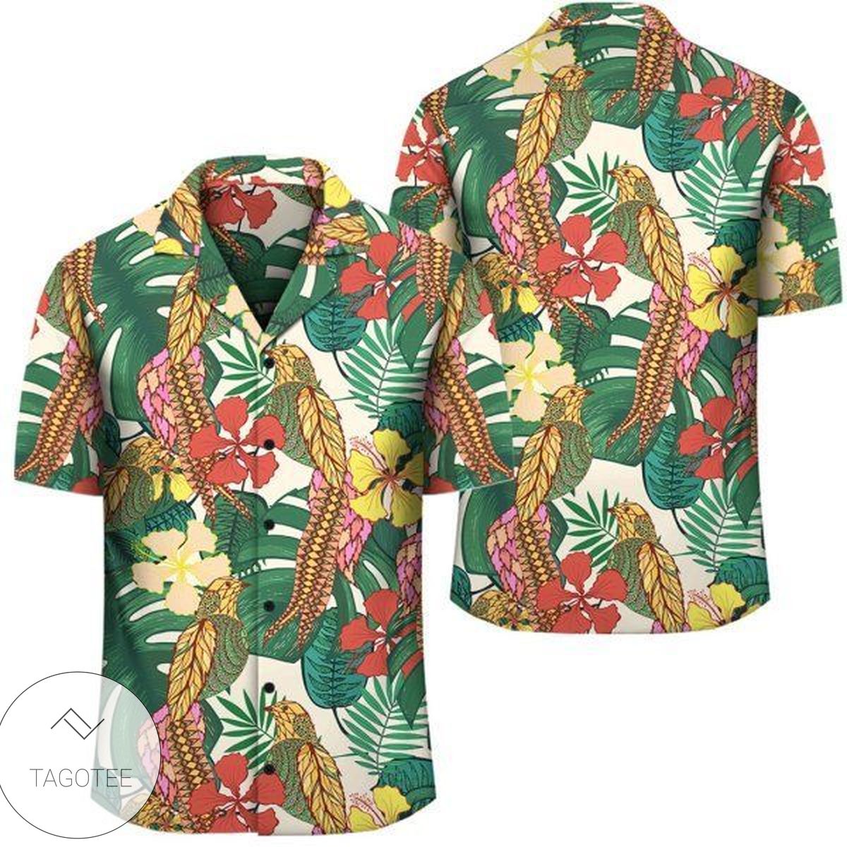 Hawaii Tropical Leaves And Flowers Hawaiian Shirt