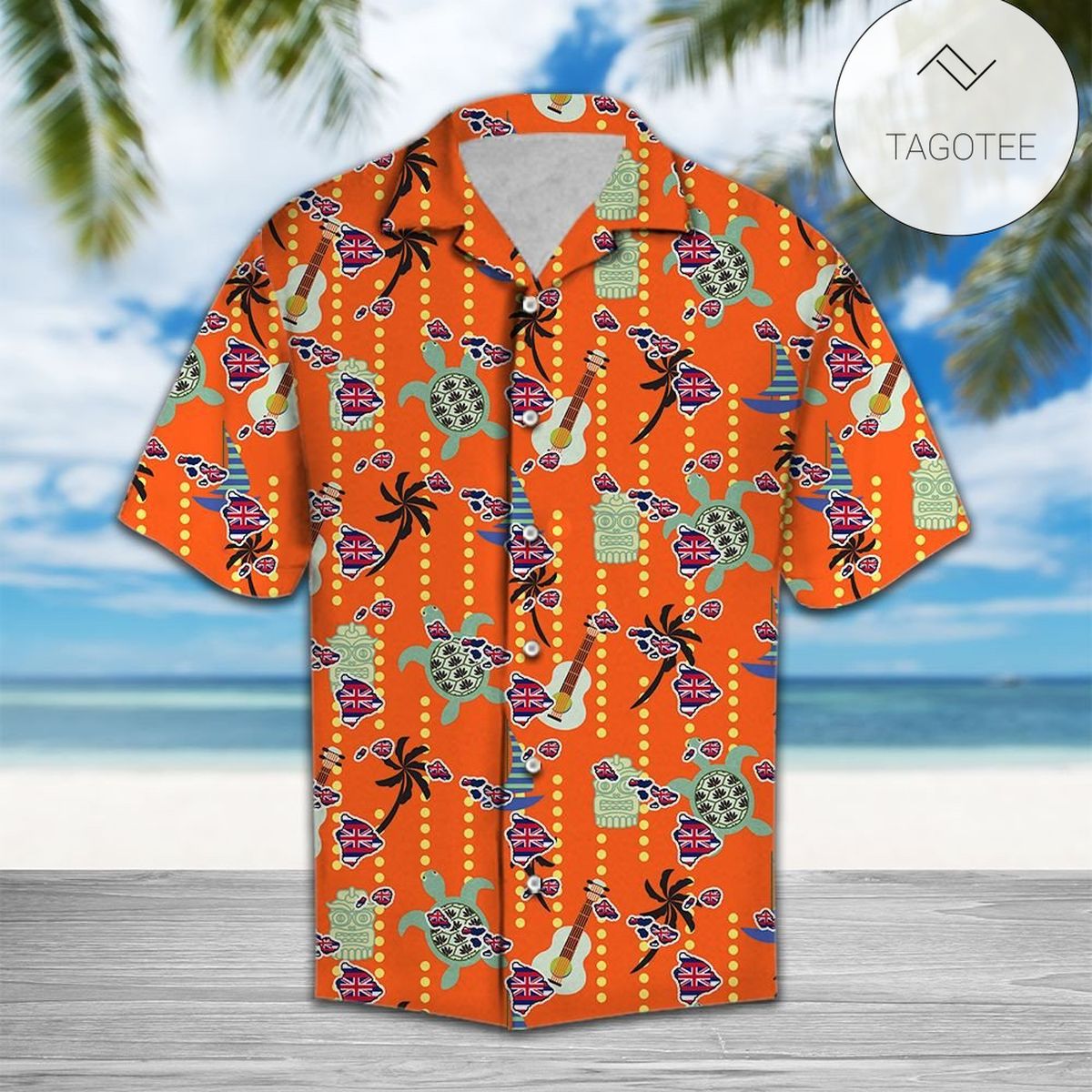 Hawaii Tropical Monstera Leaf Blue Hawaiian Shirt