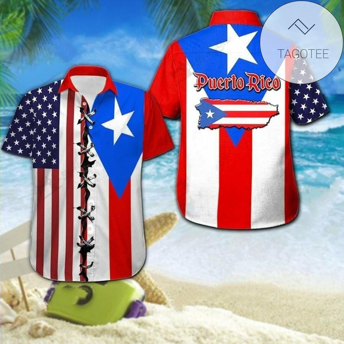 Hawaiian Aloha Shirts America Mexico Flag