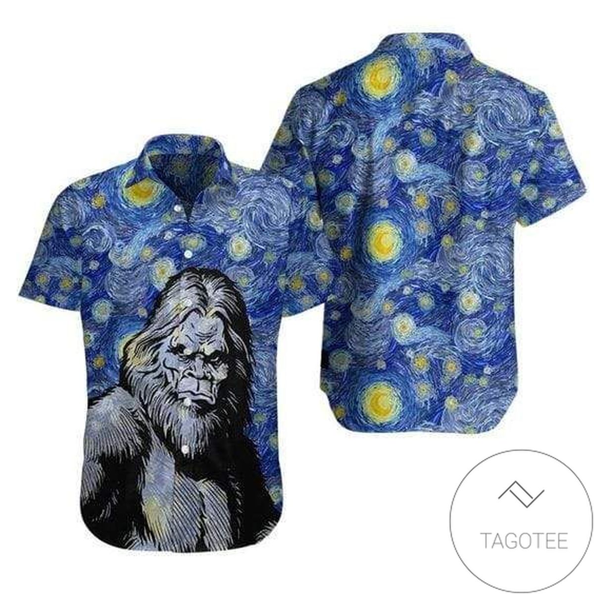 Hawaiian Aloha Shirts Bigfoot Tropical Palm