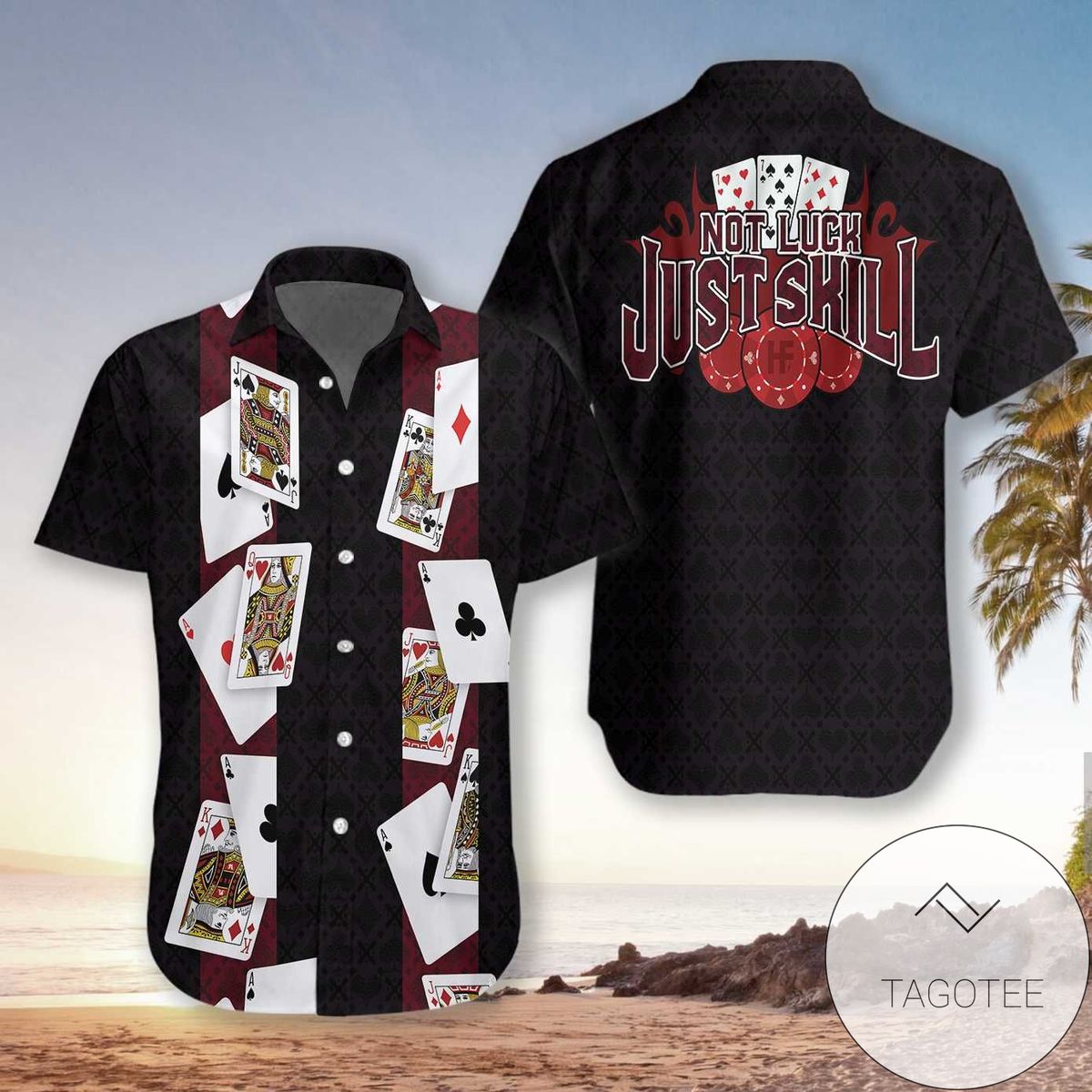 Hawaiian Aloha Shirts Black Skull Wings