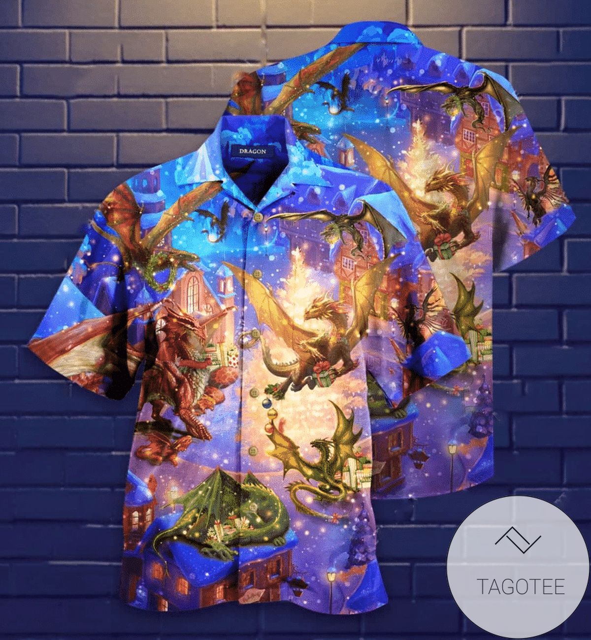 Hawaiian Aloha Shirts Christmas Dragon Family Reunion