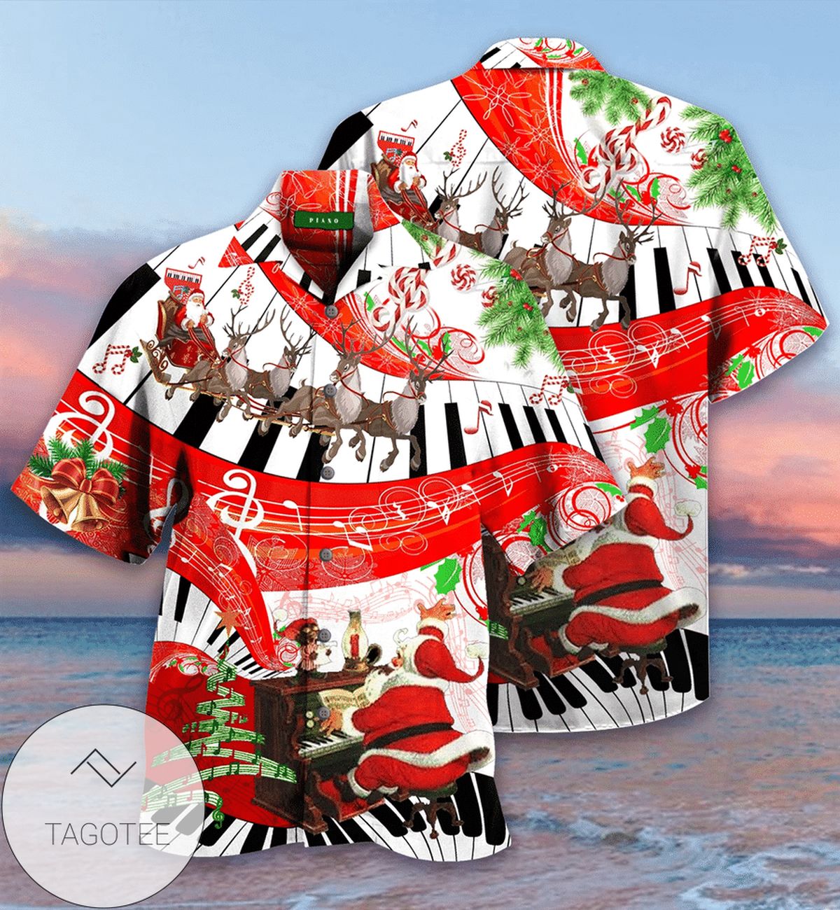 Hawaiian Aloha Shirts Christmas Santa Bigfoot Dh