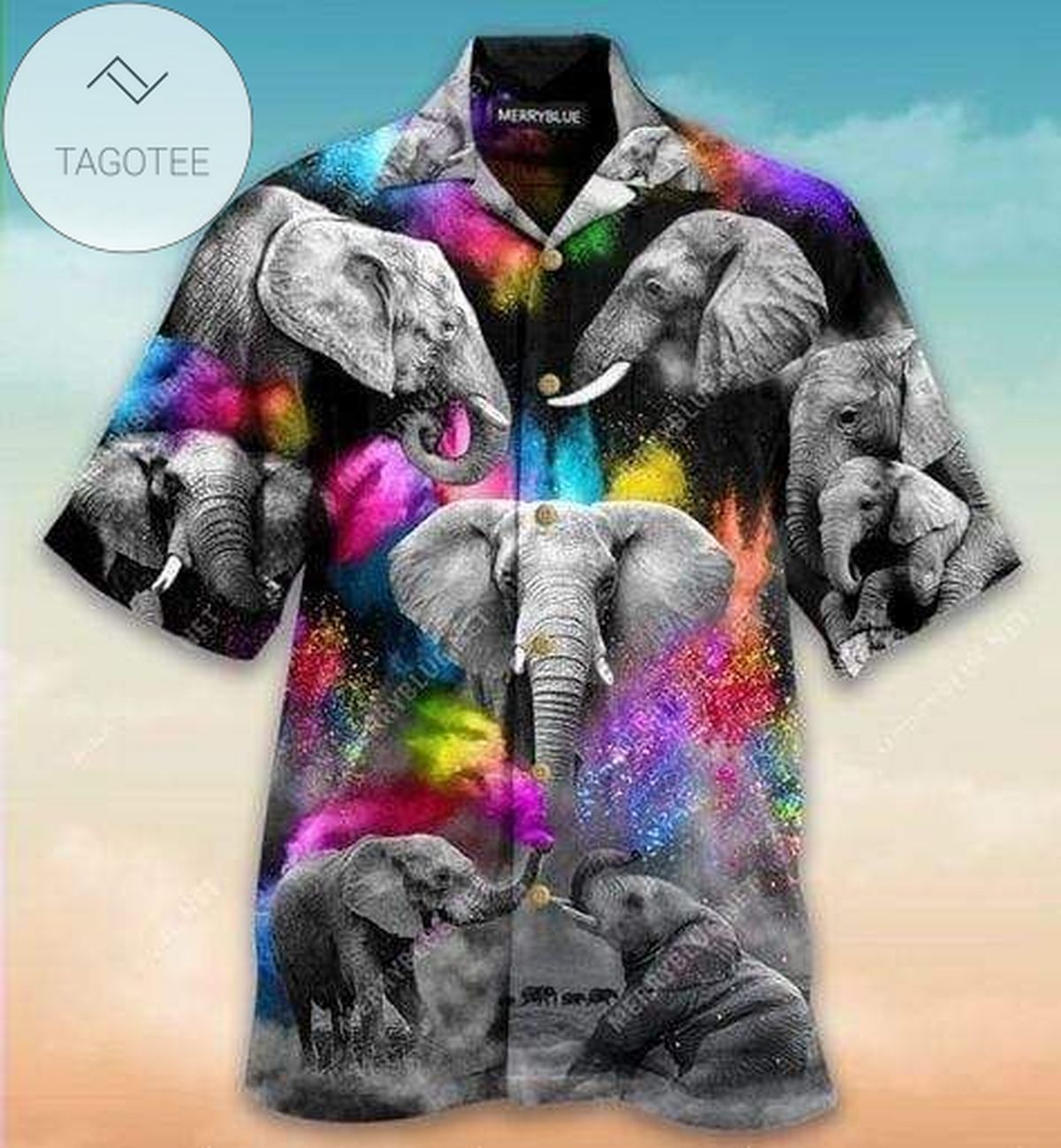 Hawaiian Aloha Shirts Colorful Dolphin