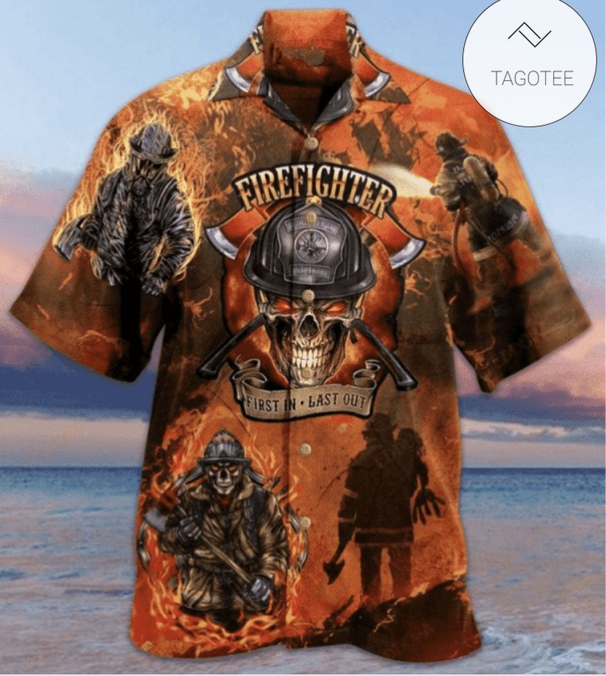 Hawaiian Aloha Shirts Firefighter Halloween