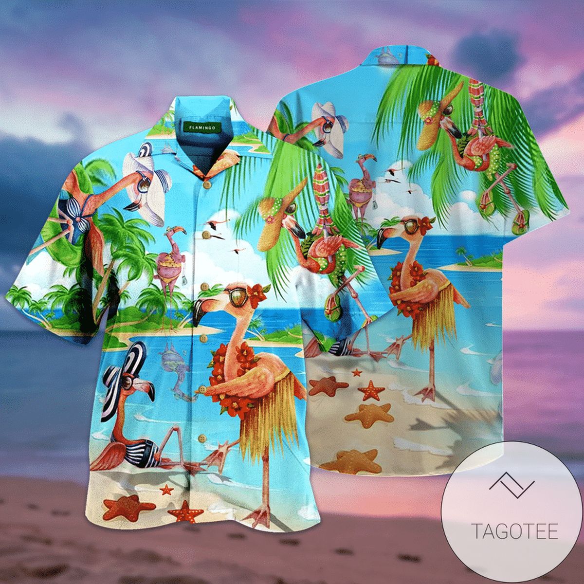 Hawaiian Aloha Shirts Flamingo Halloween