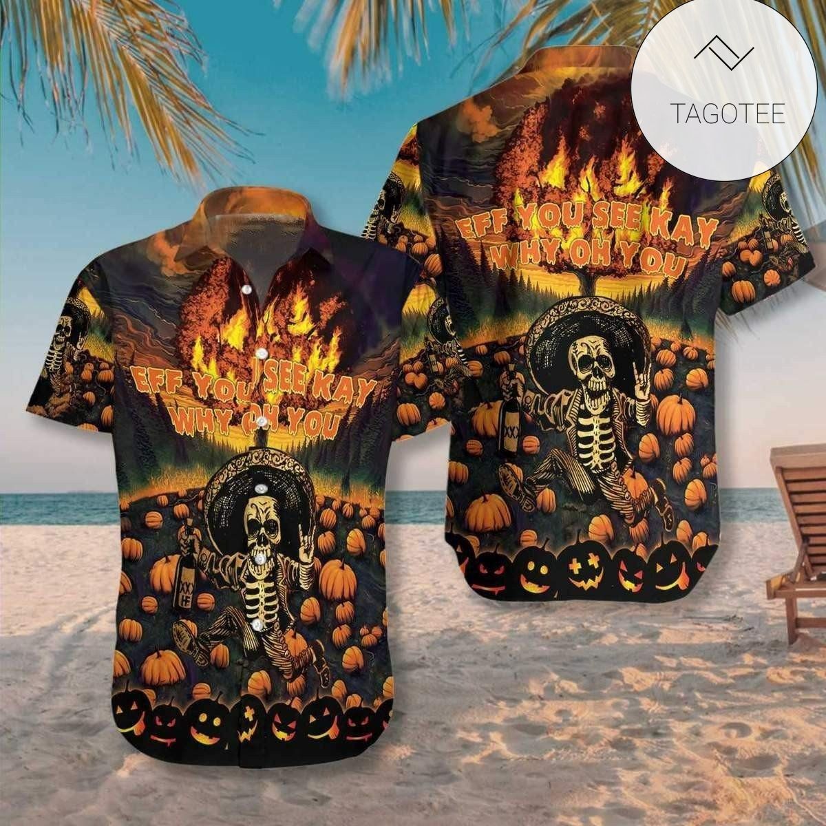 Hawaiian Aloha Shirts Halloween Black Cats Are Flying