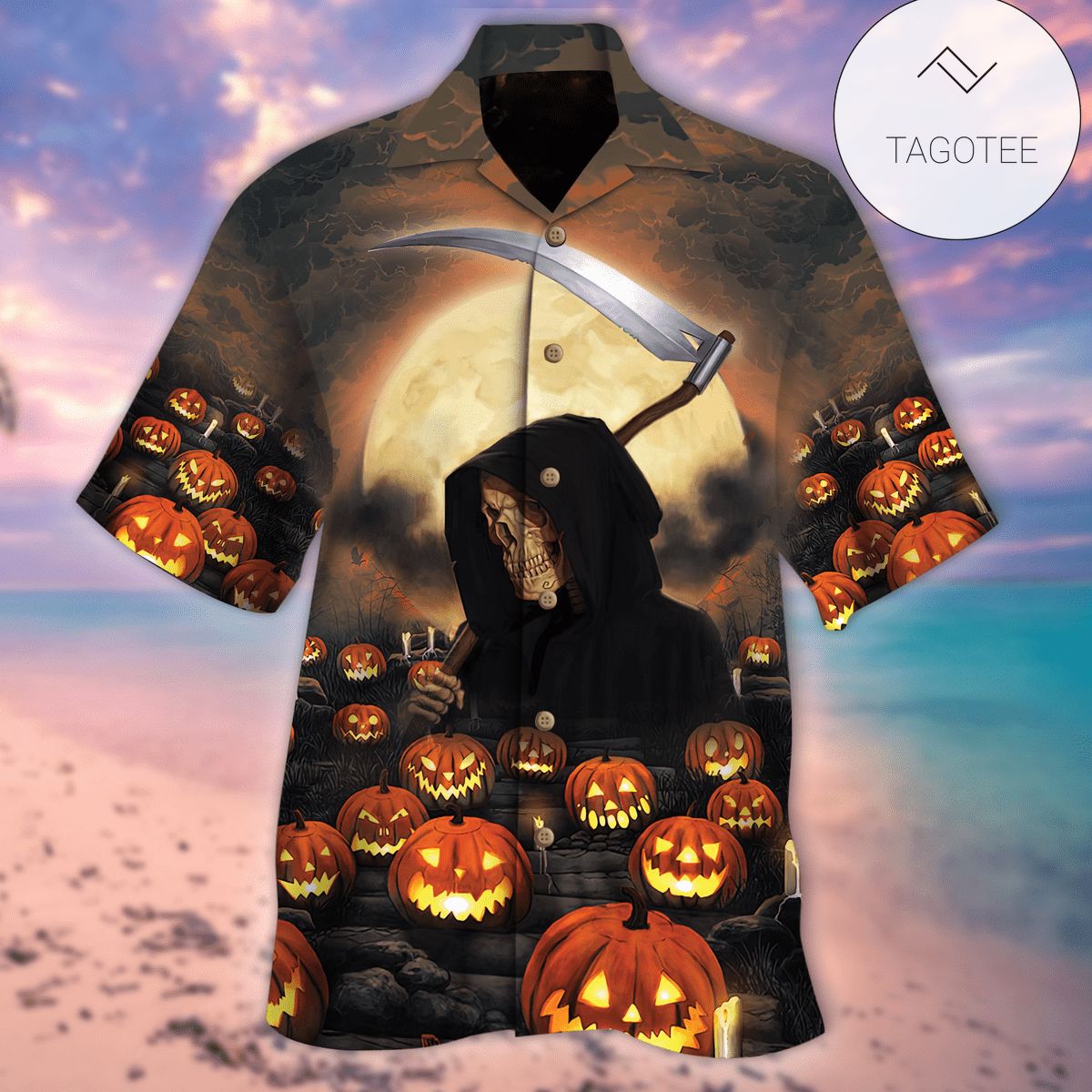 Hawaiian Aloha Shirts Music Party In Halloween Night