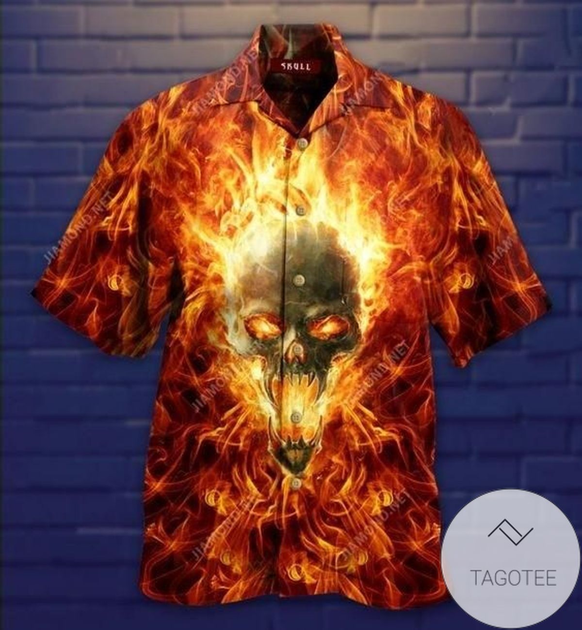 Hawaiian Aloha Shirts Skull Fantasy