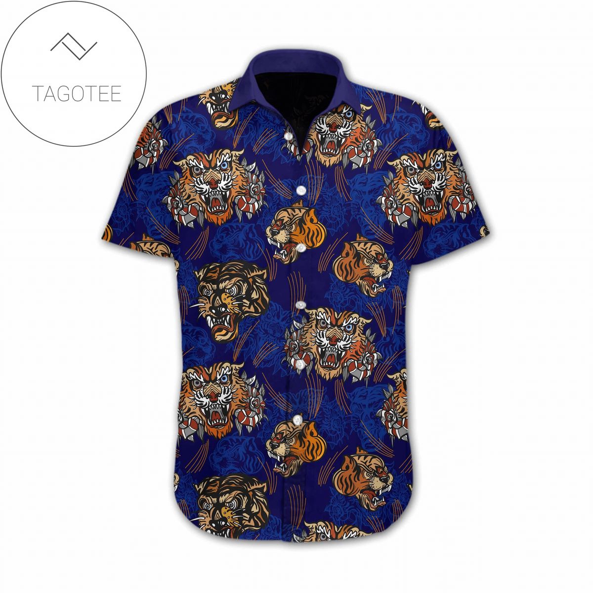 Hawaiian Aloha Shirts Tiger Rose 3108h