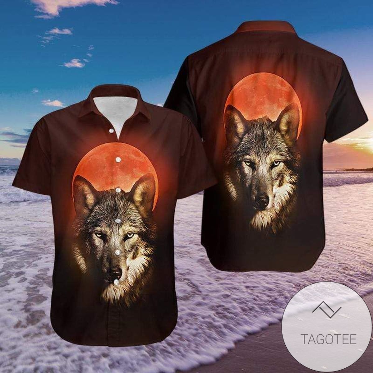 Hawaiian Aloha Shirts Wolf Warrior Month And Name