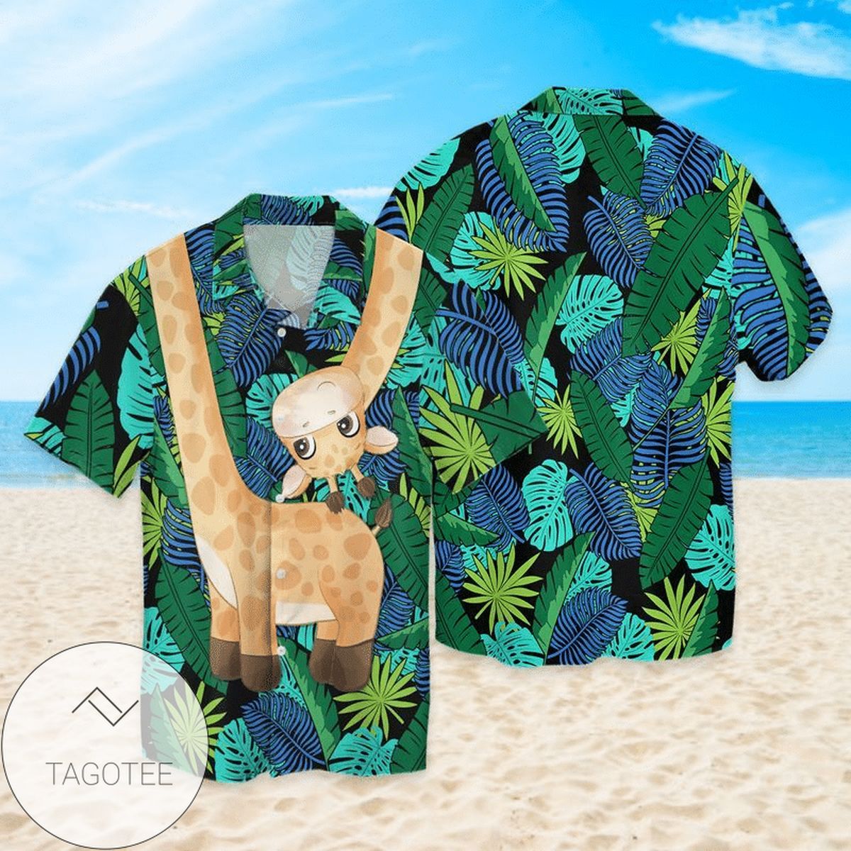 Hawaiian Island Creations Summer Short Sleeve Hawaiian Beach Shirt – Blue