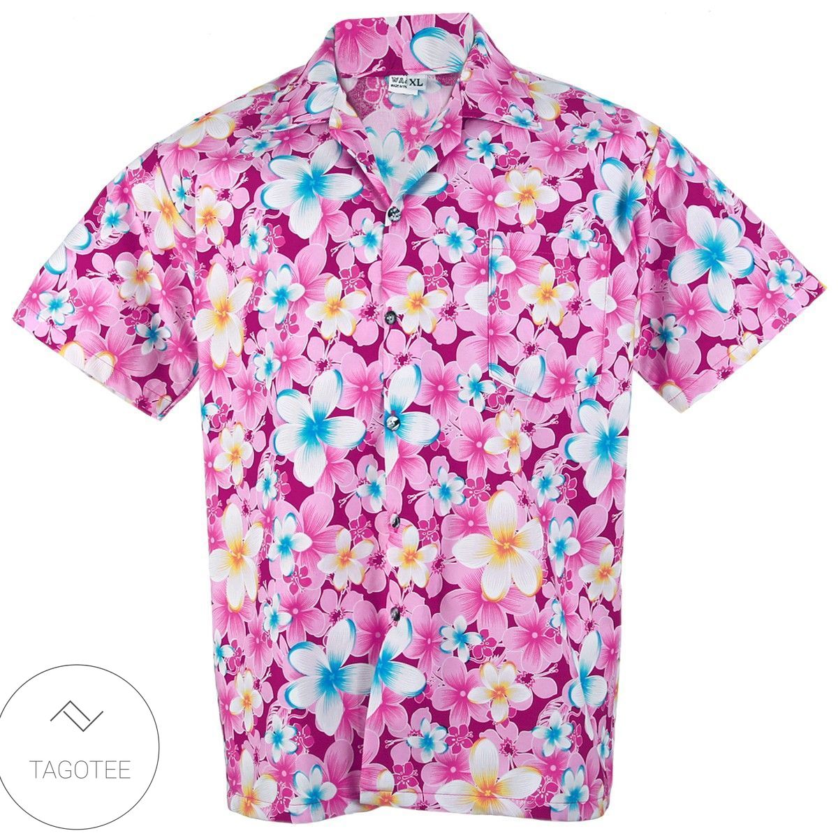 Hawaiian Shirt Aloha Hibiscus Chaba Leisure Beach Holiday Pink