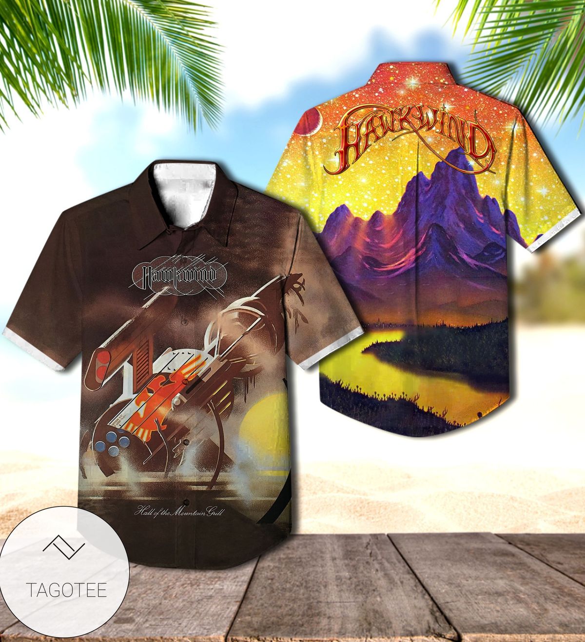 Hawkwind Quark Strangeness And Charm Album Cover Hawaiian Shirt