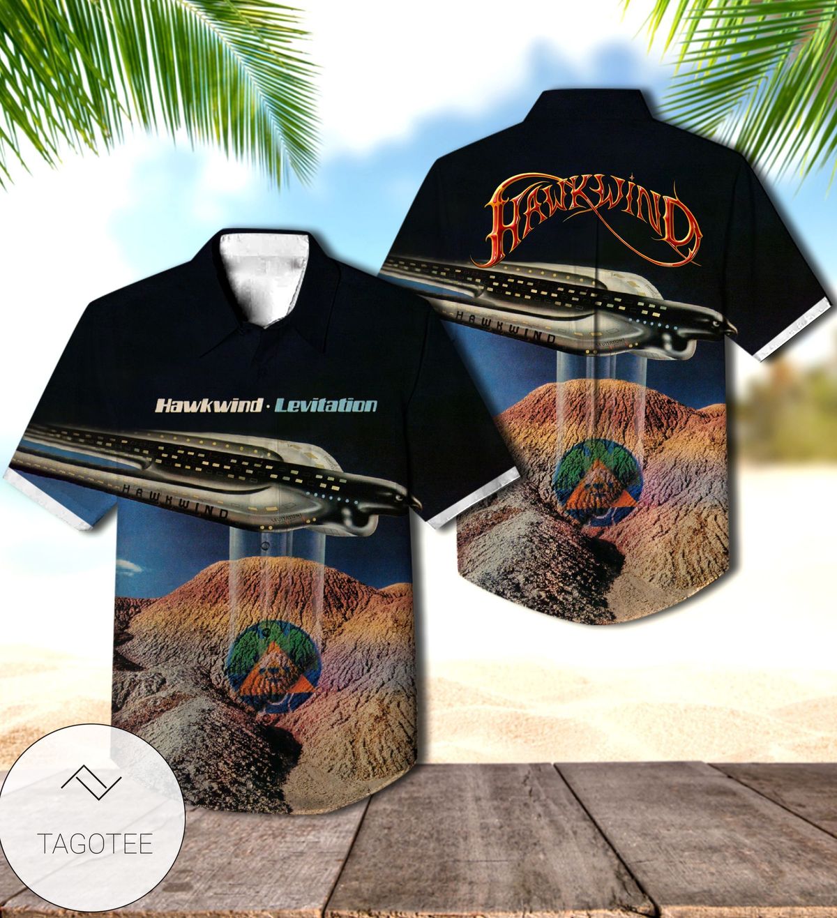 Hawkwind Hall Of The Mountain Grill Album Cover  Hawaiian Shirt