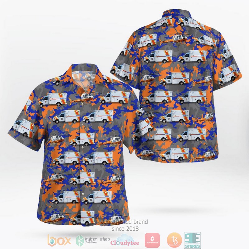 Hazel Dell Washington Clark County Fire District 6 Hawaiian Shirt