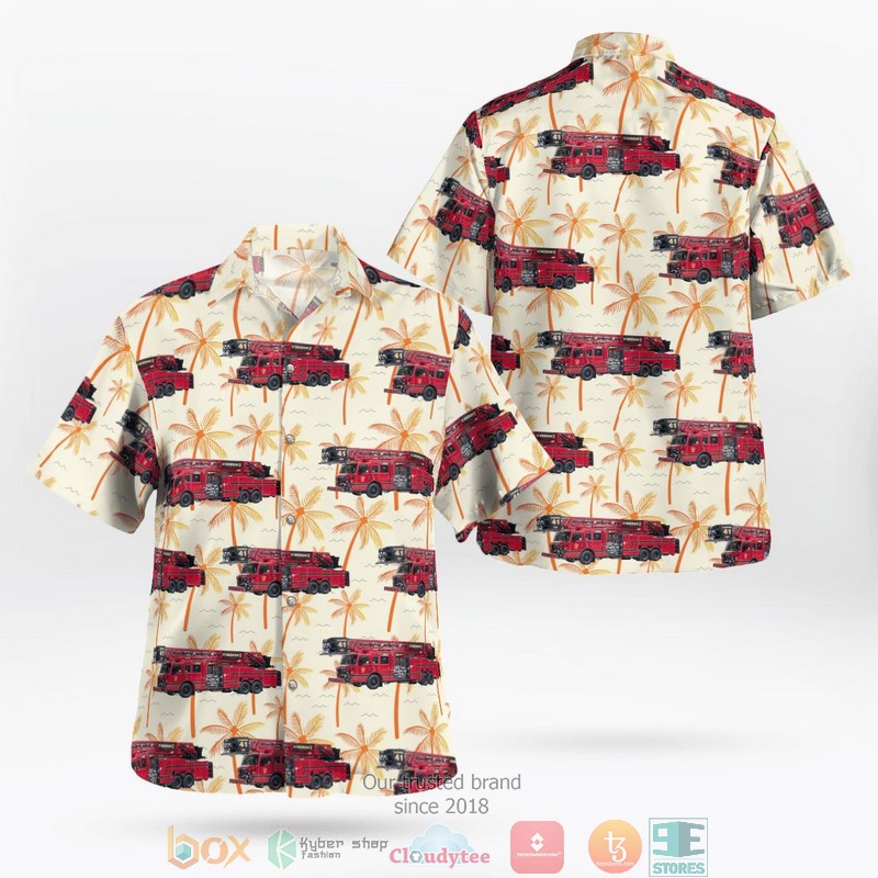 Heber City Utah Wasatch County Fire District Hawaiian Shirt