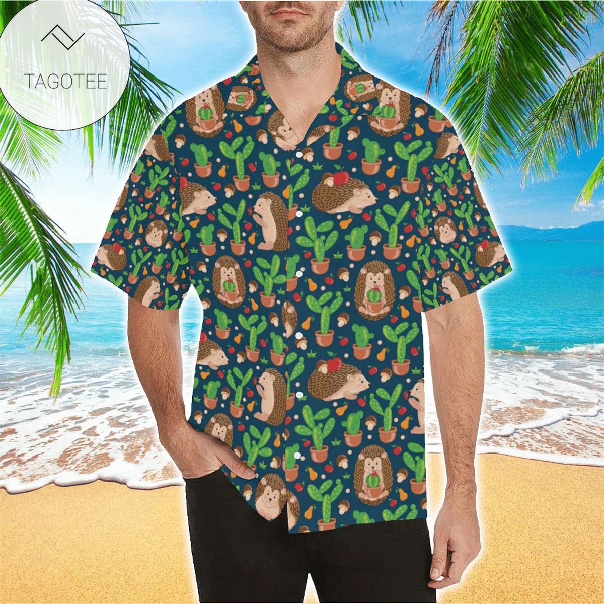 Hedgehog Hawaiian Shirt For Men Hedgehog Lover Gifts