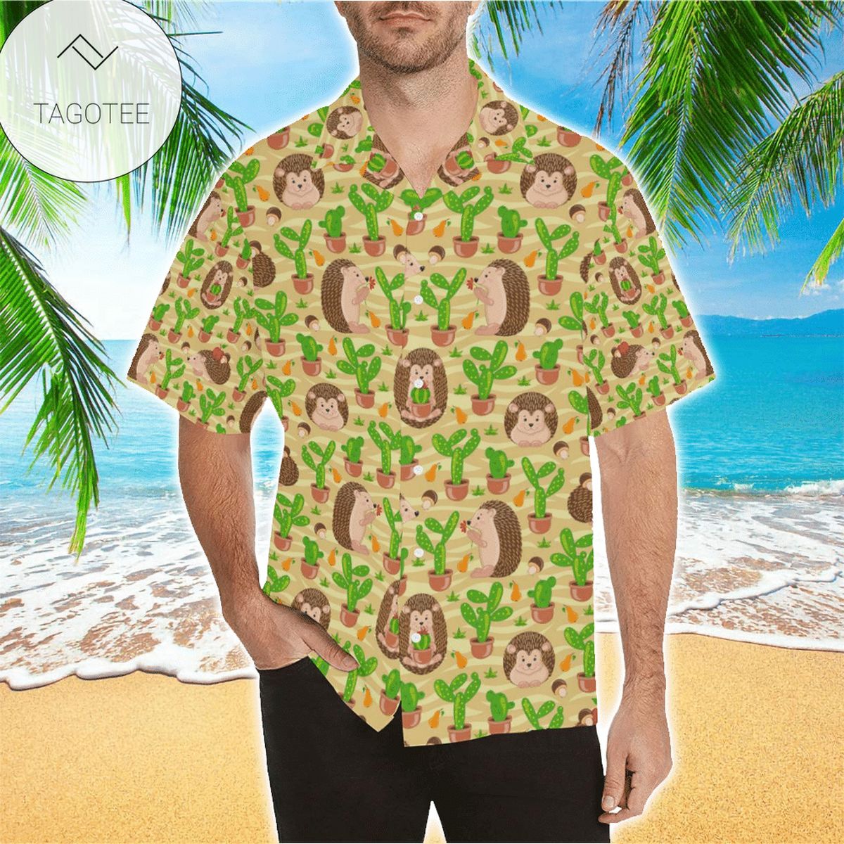 Hedgehog Hawaiian Shirt For Men Hedgehog Lover Gifts