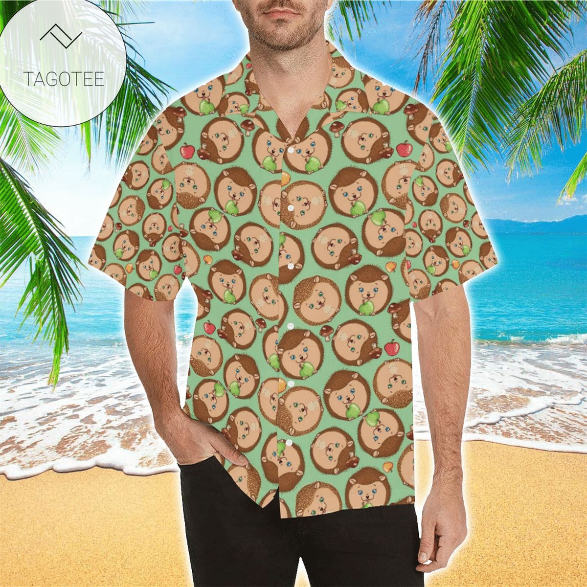 Hedgehog Hawaiian Shirt Perfect Hedgehog Clothing