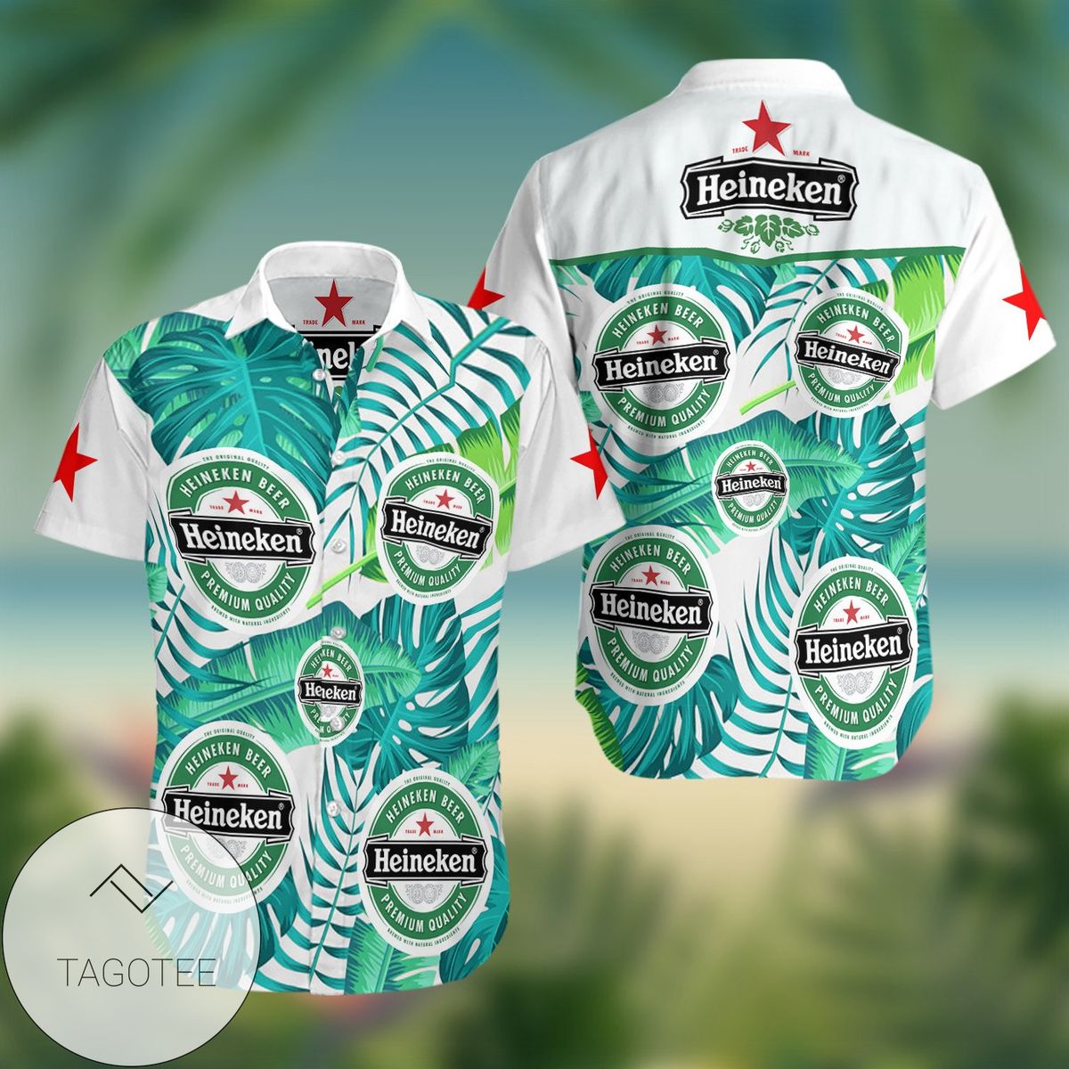 Heineken Beer All Over Print 3D Hawaiian Shirt – Green