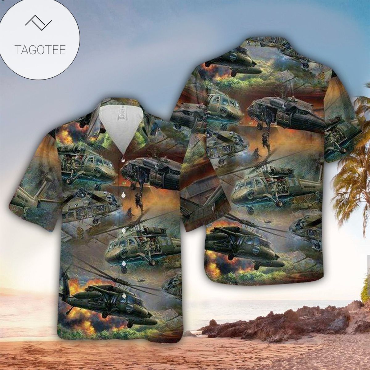 Helicopter Aloha Shirt Perfect Hawaiian Shirt For Helicopter Lover