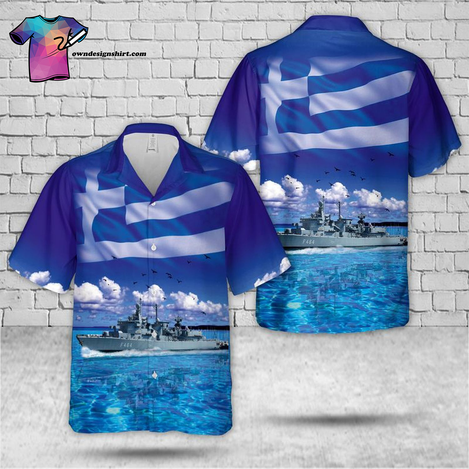 Hellenic Navy HS Aittitos P268 Independence Day All Over Print Hawaiian Shirt