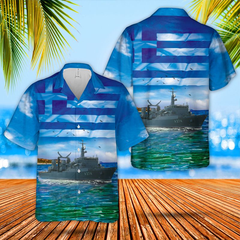 Hellenic Navy HS Psara F454 Independence Day Hawaiian Shirt