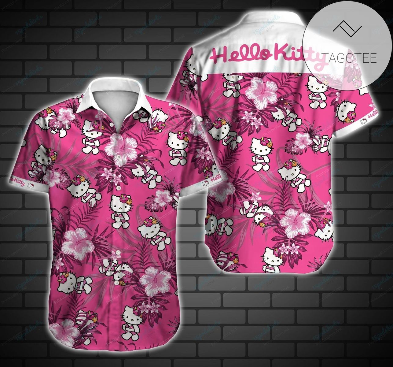 Hello Kitty Hawaiian Shirt