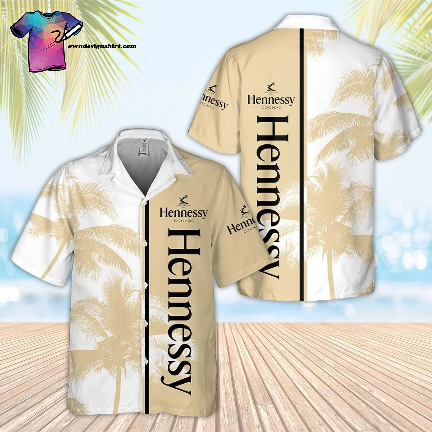 Hennessy Cognac Palm Summer Outfits Hawaiian Shirt