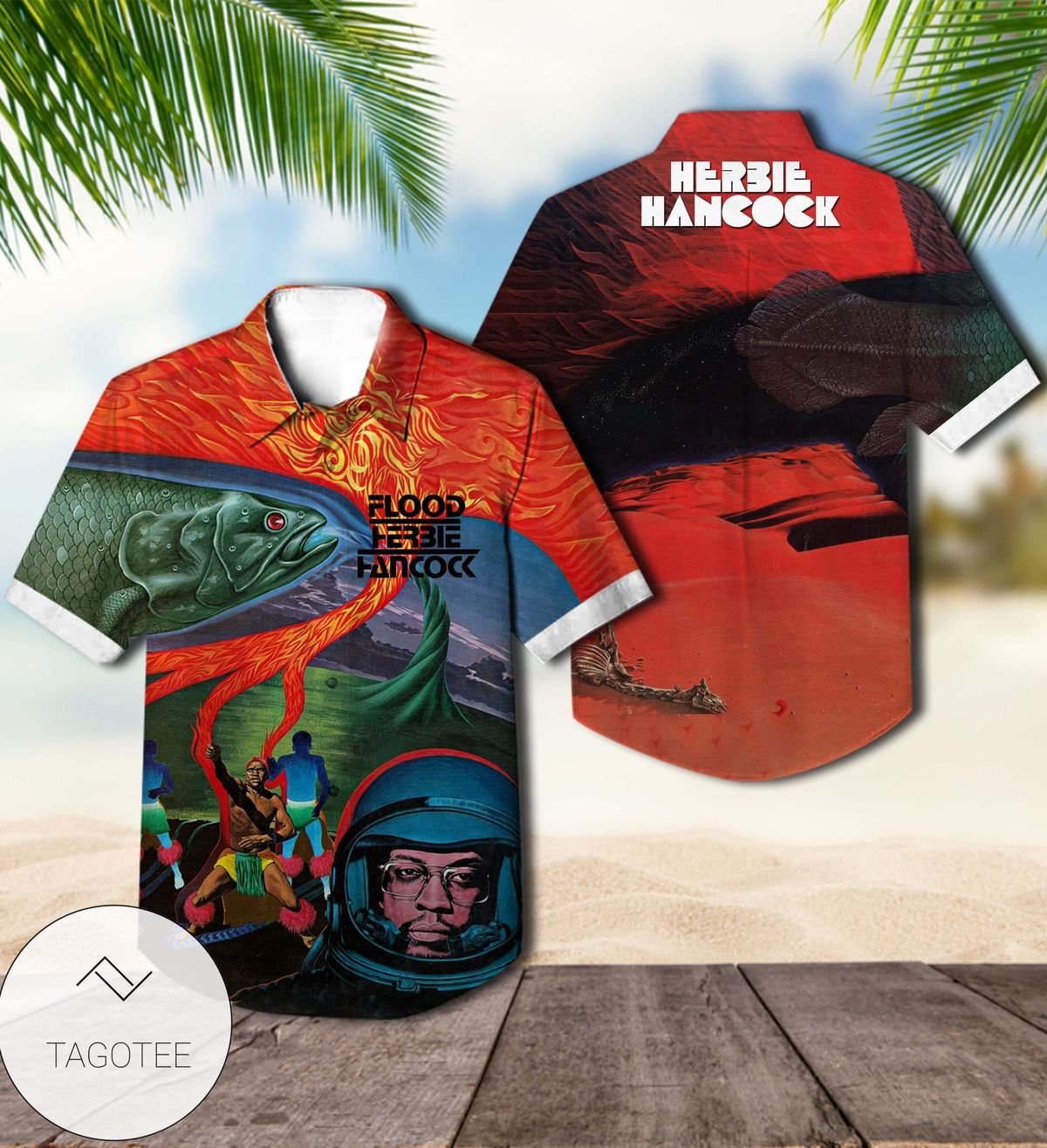 Herbie Hancock Head Hunters Album Cover Hawaiian Shirt