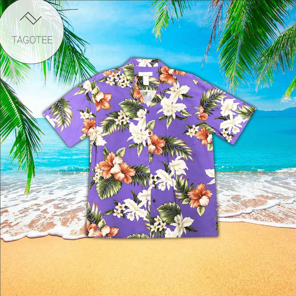 Hibiscus Flower Tropical Full Printing Hawaiian Shirts Hl