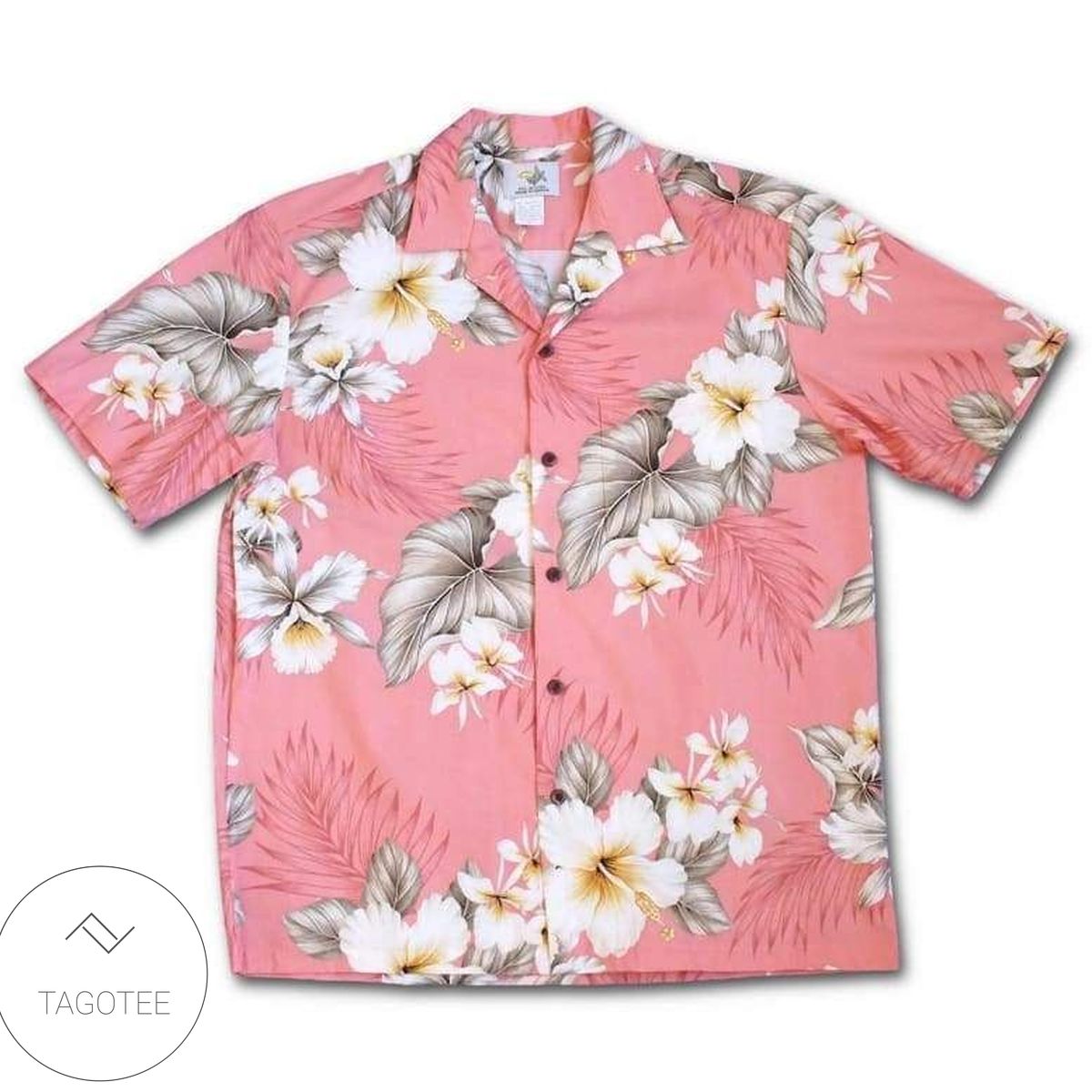 Hibiscus Mens Hawaiian Shirt Hibiscus Button Up Shirt