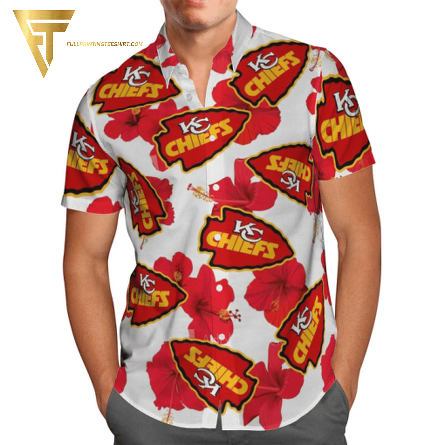 Hibiscus Kansas City Chiefs NFL Summer Hawaiian Shirt