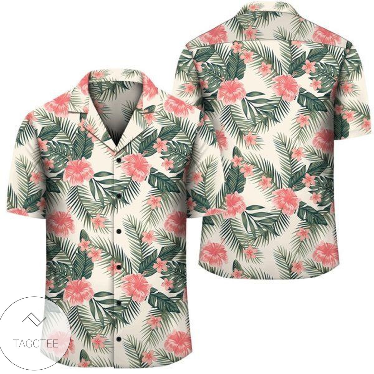 Hibiscus Joy Pink Hawaiian Cotton Shirt