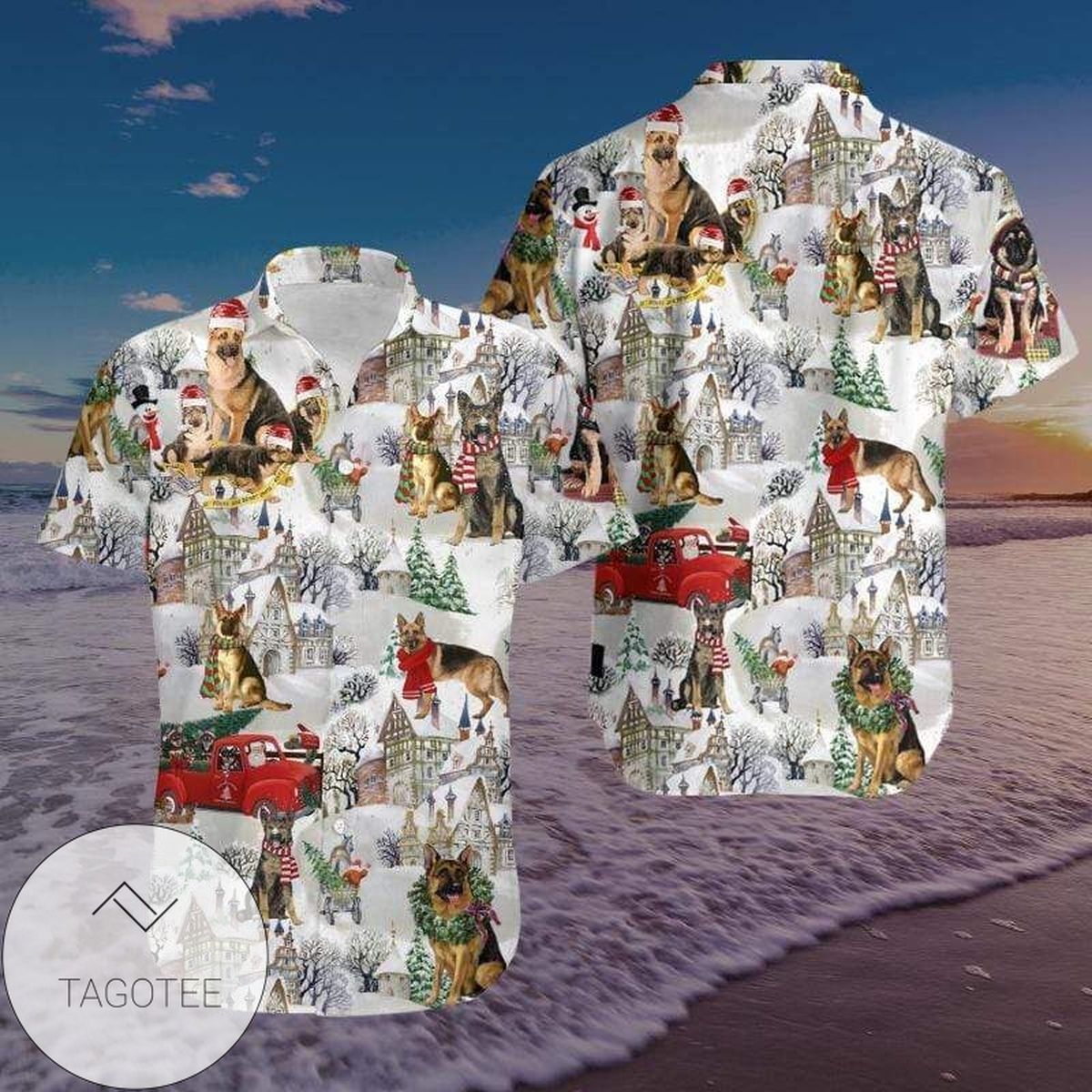 High Quality Christmas Lovely Beagle Snowy 2022 Authentic Hawaiian Aloha Shirts