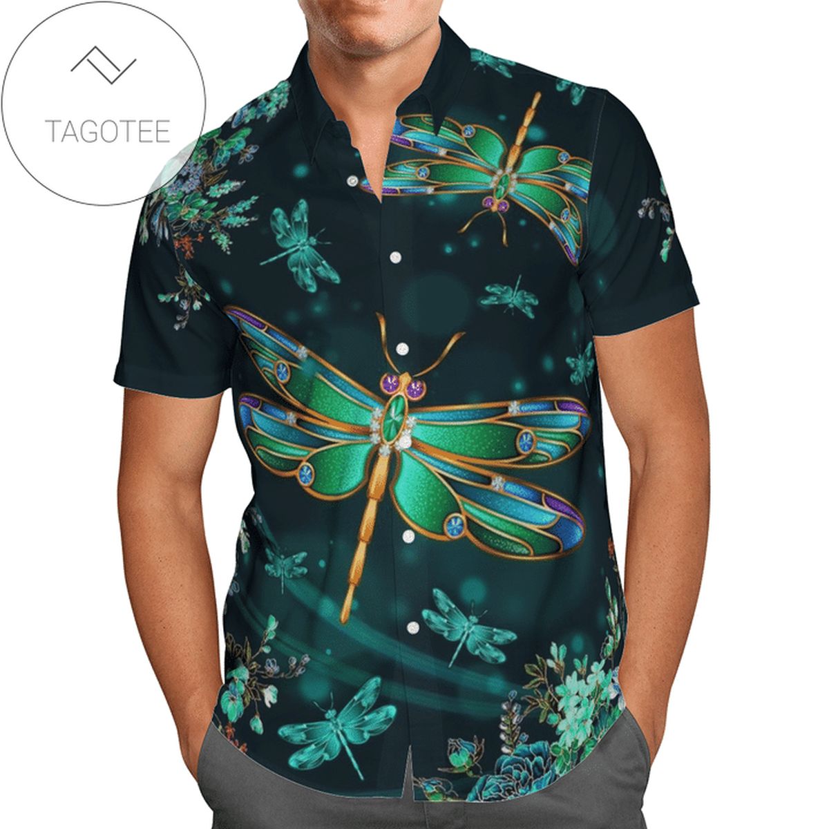 High Quality Dinosaurs T-rex Blue Tropical 2022 Authentic Hawaiian Shirts