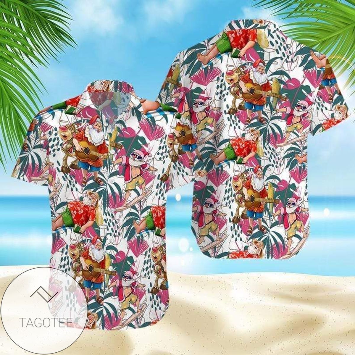 High Quality Funny Shark Beach Tropical Vibe Hawaiian Aloha Shirts