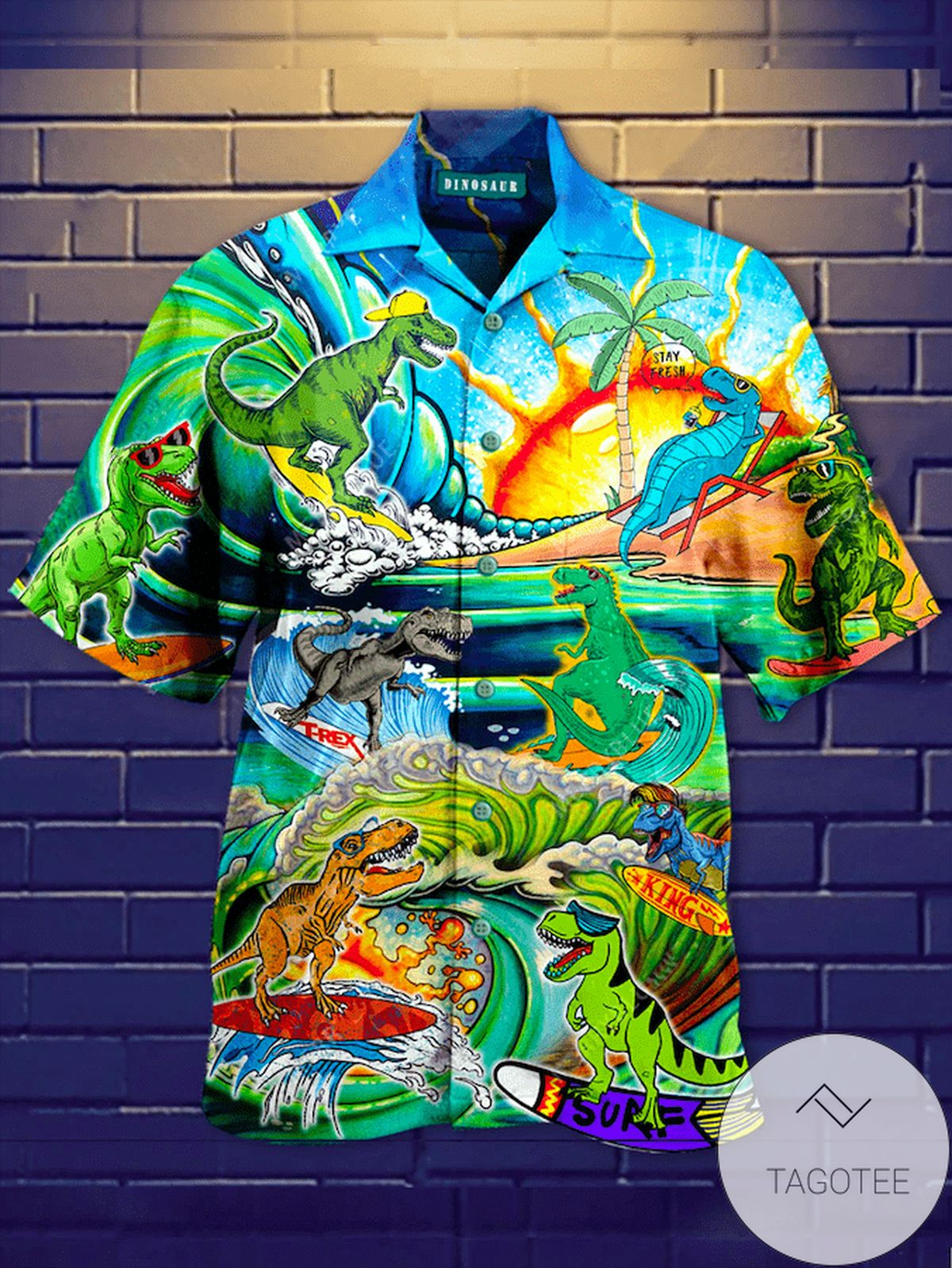 High Quality Funny T-rex Dinosaur Lover Hawaiian Aloha Shirts 200121dh