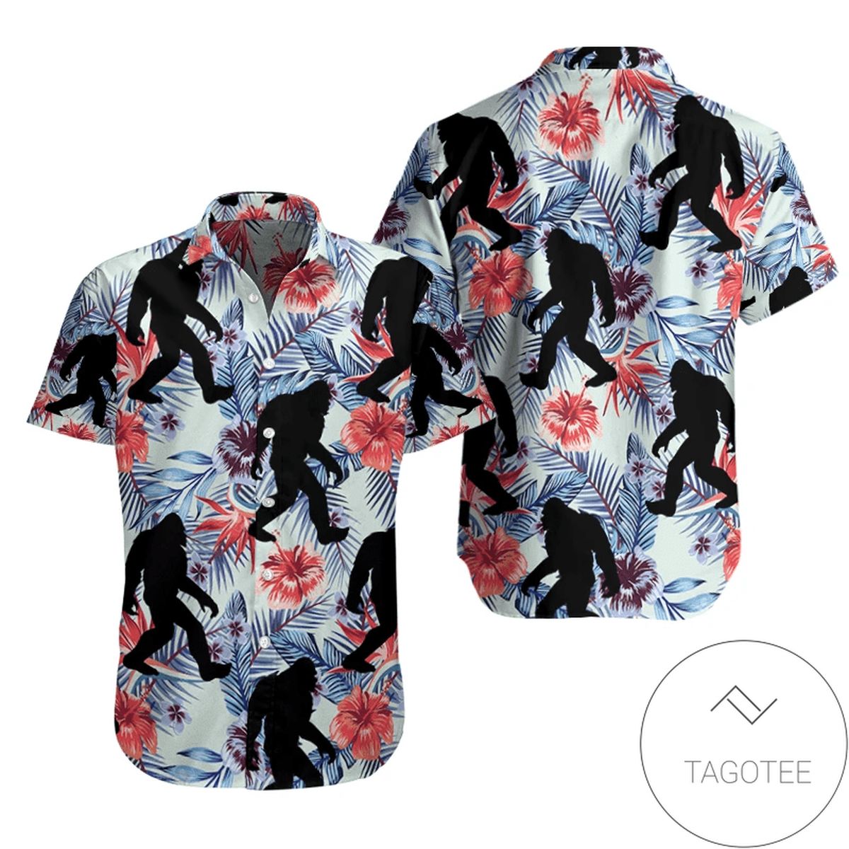 High Quality Hawaiian Aloha Shirts Bigfoot Cool Night